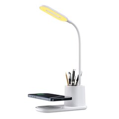 Rebeltec Desk Lamp with Inductive Charging QI Rebeltec W601 15W High Speed W601 white cena un informācija | Piekaramās lampas | 220.lv