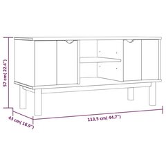 TV skapis (113,5x43x57cm), brūns cena un informācija | TV galdiņi | 220.lv