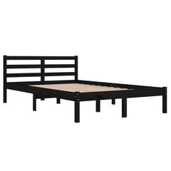 810429 vidaXL Bed Frame Solid Wood Pine 120x200 cm Black цена и информация | Кровати | 220.lv