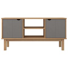 TV skapis (113,5x43x57cm), brūns/pelēks cena un informācija | TV galdiņi | 220.lv