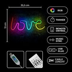 Neon LED RGB LOVE FLRN01 + RC Forever Light цена и информация | Люстры | 220.lv