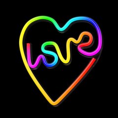 Neon LED RGB LOVE IN HEART FLRN02 + RC Forever Light цена и информация | Люстры | 220.lv