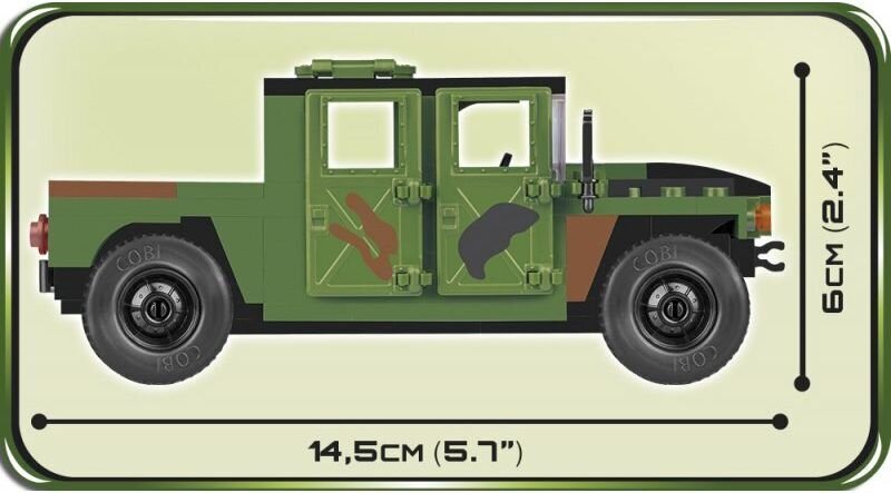 Saliekamais modelis Mazas armijas Humvee džungļos Cobi, 24306, 170 d. цена и информация | Konstruktori | 220.lv