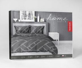 Gultas veļa Satin 160x200 Geometric Graphite cena un informācija | Gultas veļas komplekti | 220.lv