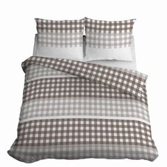 Gultas veļa Satin 160x200 Crate Beige cena un informācija | Gultas veļas komplekti | 220.lv