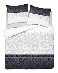 Flanelas gultas veļa 220x200 GRAPHITE WHITE ORNAMENT 3667B cena un informācija | Gultas veļas komplekti | 220.lv