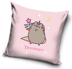 Bērnu spilvendrāna 3D 40x40 PUSHEEN Vienradzis Kaķēns Rozā krāsā cena un informācija | Bērnu gultas veļa | 220.lv