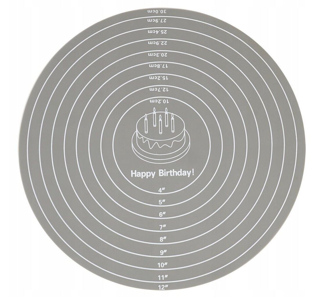 Apaļš silikona paklājiņš, KitchenClassic, 30 x 30 cm цена и информация | Cepamais papīrs, trauki, formas | 220.lv