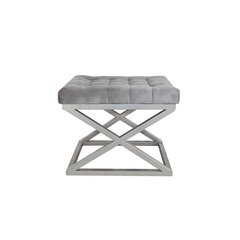 Pouffe Capraz - Silver, Grey цена и информация | Кресла-мешки и пуфы | 220.lv