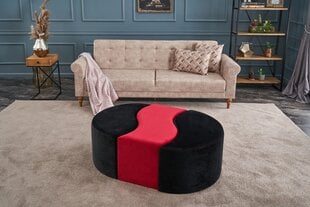 Pouffe Alya Puf - Black, Red cena un informācija | Sēžammaisi, pufi | 220.lv