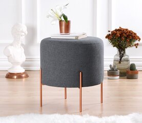 Pouffe Copper 47 - Dark Grey цена и информация | Кресла-мешки и пуфы | 220.lv