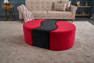 Pouffe Alya Puf - Red, Black cena un informācija | Sēžammaisi, pufi | 220.lv