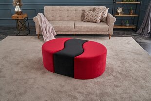 Pouffe Alya Puf - Red, Black cena un informācija | Sēžammaisi, pufi | 220.lv