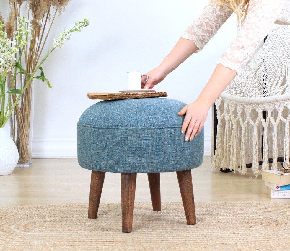 Pouffe Deff - Blue cena un informācija | Sēžammaisi, pufi | 220.lv