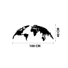 Dekoratyvinis metalinis sienų priedas World Map Small Metal Decor cena un informācija | Interjera priekšmeti | 220.lv