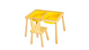 Vaiko stalo rinkinys Table and Chair - Yellow цена и информация | Детские столы и стулья | 220.lv