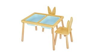 Vaiko stalo rinkinys Table and 2 Chairs - Blue цена и информация | Детские столы и стулья | 220.lv