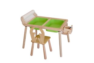 Vaiko stalo rinkinys Roll and Chair - Green цена и информация | Детские столы и стулья | 220.lv