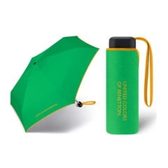 Benetton saliekamais lietussargs ar pārvalku Ultra Mini Green 56404 benetton ultra mini zielony cena un informācija | Lietussargi sievietēm | 220.lv