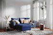 Instit stūra dīvāns, 189x90/185x86 cm, zils цена и информация | Stūra dīvāni | 220.lv