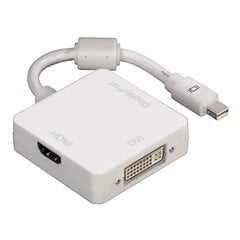 Адаптер MiniDP -- DVI -- HDMI, Hama цена и информация | Адаптеры и USB разветвители | 220.lv