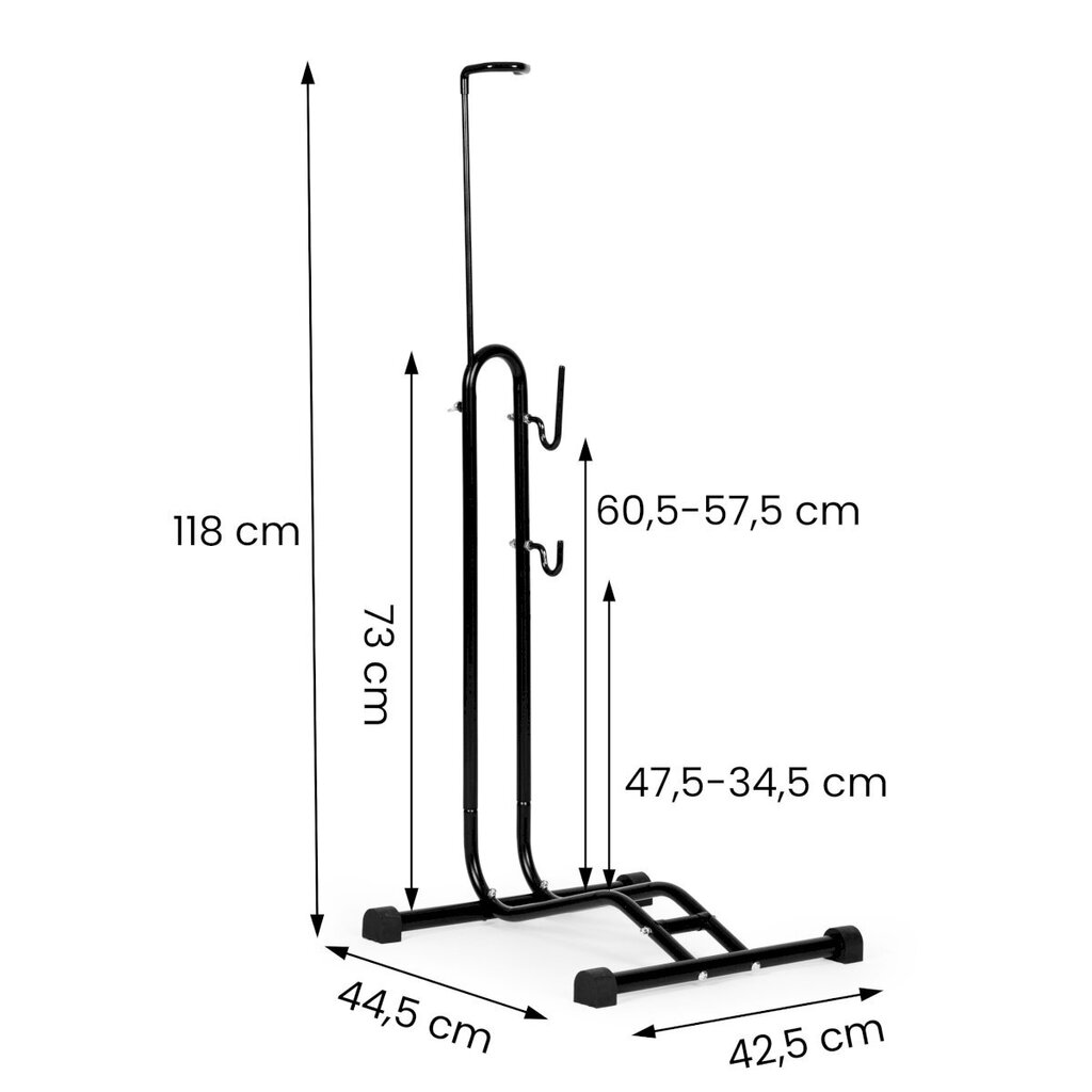 Velonovietne, 3in1, Modern Home, 118 cm. x 44,5 cm. x 42,5 cm, melns cena un informācija | Plaukti | 220.lv