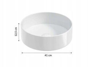 Keramikas galda virsmas izlietne 41x41x12,5 cm apaļa forma cena un informācija | Izlietnes | 220.lv