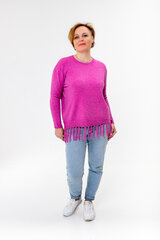 Sieviešu džemperis, rozā cena un informācija | Sieviešu džemperi | 220.lv
