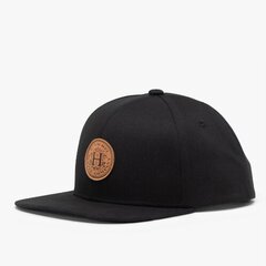 Кепка Herschel Whaler 6 Panel Crest Cap Black цена и информация | Мужские шарфы, шапки, перчатки | 220.lv