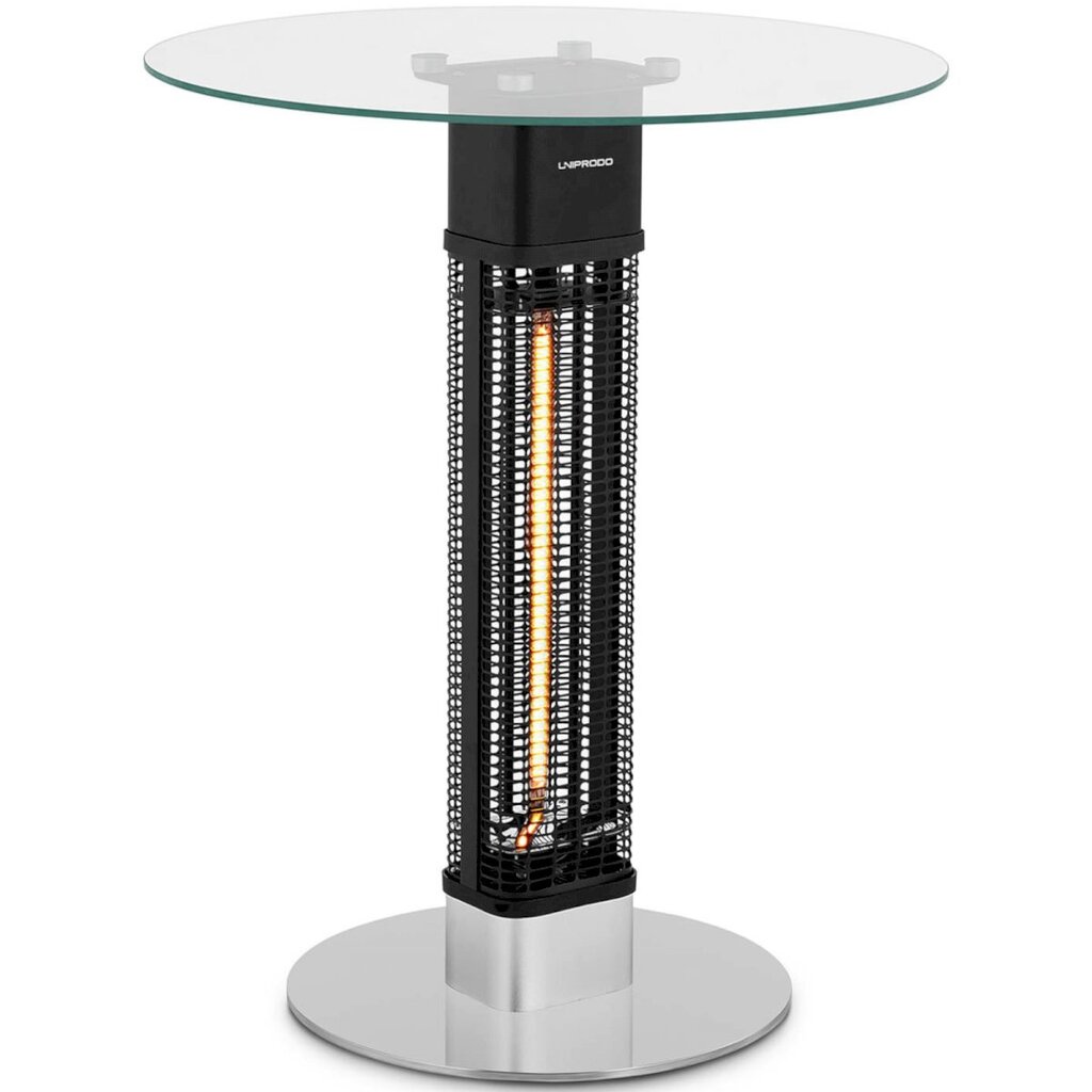 Terases galds ar infrasarkano apsildes lampu, Uniprodo UNI_HEATER_081, 230 V., 1500 W. cena un informācija | Dārza mēbeļu komplekti | 220.lv