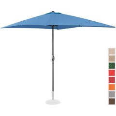 Taisnstūra formas dārza lietussargs ar rokturi, Uniprodo UNI_UMBRELLA_SQ2030BO_N1, 200 cm. x 300 cm., tīteļkrāsas krāsā cena un informācija | Dārza nojumes un lapenes | 220.lv