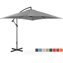 Kvadrātveida dārza lietussargs, Uniprodo UNI_UMBRELLA_SQ250DG_N1, 250 cm. x 250 cm., tumši pelēks cena un informācija | Dārza nojumes un lapenes | 220.lv