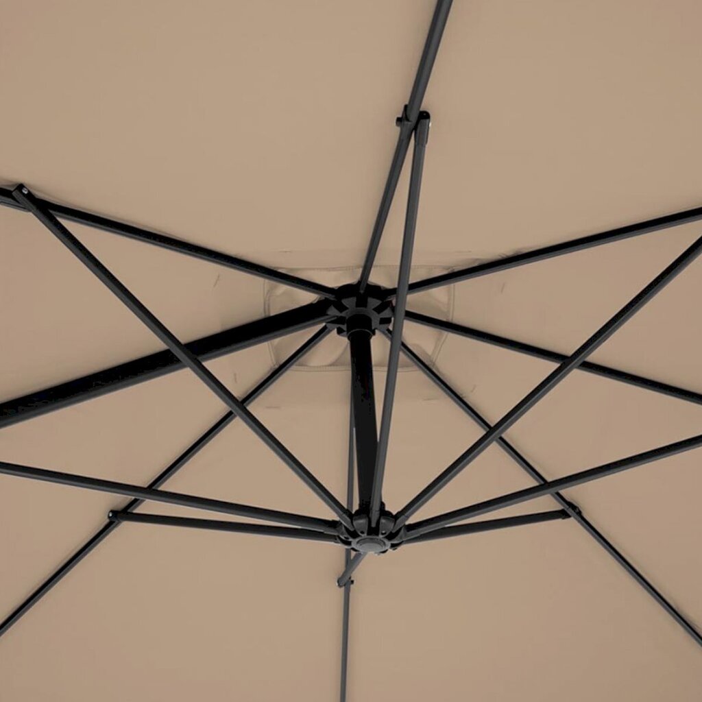 Kvadrātveida dārza lietussargs, Uniprodo UNI_UMBRELLA_SQ250CR_N1, 250 cm. x 250 cm., pelēkbrūns cena un informācija | Saulessargi, markīzes un statīvi | 220.lv