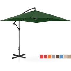 Kvadrātveida dārza lietussargs, Uniprodo UNI_UMBRELLA_SQ250CR_N1, 250 cm. x 250 cm., zaļš cena un informācija | Dārza nojumes un lapenes | 220.lv