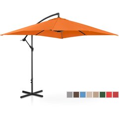 Kvadrātveida dārza lietussargs, Uniprodo UNI_UMBRELLA_SQ250CR_N1, 250 cm. x 250 cm., oranžs cena un informācija | Dārza nojumes un lapenes | 220.lv