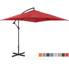 Kvadrātveida dārza lietussargs, Uniprodo UNI_UMBRELLA_SQ250CR_N1, 250 cm. x 250 cm., bordo krāsā cena un informācija | Dārza nojumes un lapenes | 220.lv