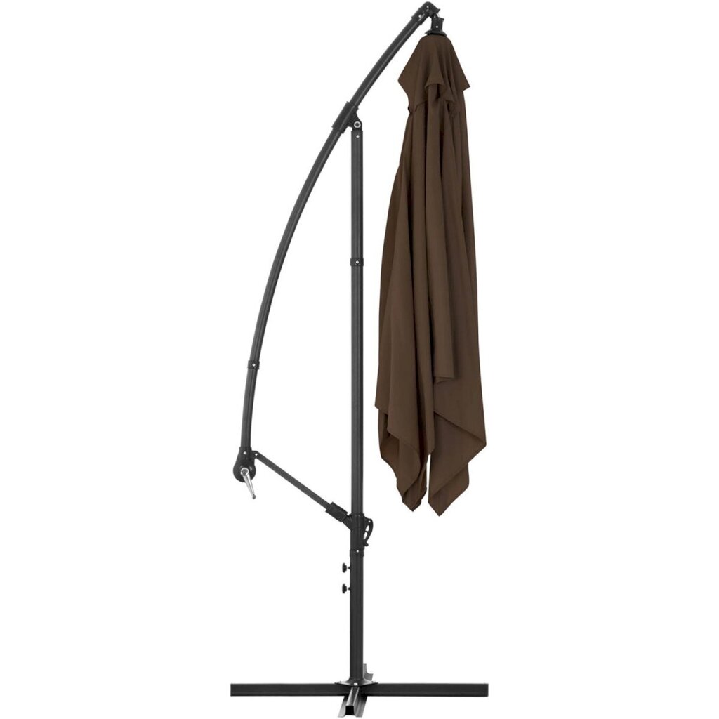 Kvadrātveida dārza lietussargs, Uniprodo UNI_UMBRELLA_SQ250CR_N1, 250 cm. x 250 cm., brūns cena un informācija | Dārza nojumes un lapenes | 220.lv