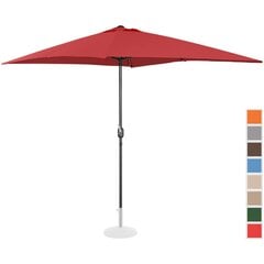 Taisnstūra formas dārza lietussargs ar rokturi, Uniprodo UNI_UMBRELLA_SQ2030BO_N1, 200 cm. x 300 cm., bordo krāsā cena un informācija | Dārza nojumes un lapenes | 220.lv