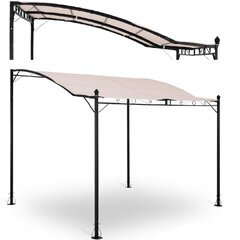 Brīvstāvoša lapene, Uniprodo UNI_GAZEBO_ 3X2.5G1, 2,6 m. x 3 m. x 2,5 m., krēma krāsā cena un informācija | Dārza nojumes un lapenes | 220.lv