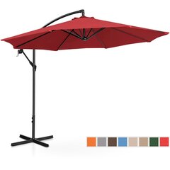 Dārza lietussargs ar sānu balstu, apaļš, UNI_UMBRELLA_2R300BL_N1, 300 cm. diametrs, bordo krāsā cena un informācija | Dārza nojumes un lapenes | 220.lv