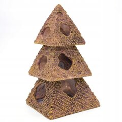 Akvārija rotājums - piramīdas komplekts, 3 gab., 8.5-12.5 cm cena un informācija | Akvārija augi, dekori | 220.lv