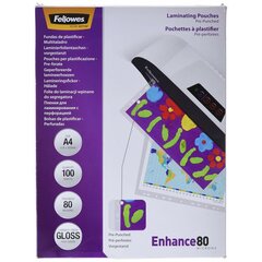 Apvalks Fellowes Laminators 100 gb. Caurspīdīgs A4 cena un informācija | Kancelejas preces | 220.lv