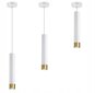 Metāla baltā zelta LED GU10 caurules formas piekarināmā lampa cena un informācija | Lustras | 220.lv