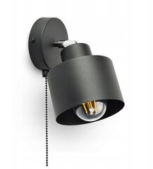 Sienas lampa ar slēdzi Luxolar Black Roller 382-KGW1 E27 cena un informācija | Sienas lampas | 220.lv