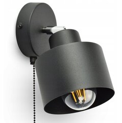 Sienas lampa ar slēdzi Luxolar Black Roller 382-KGW1 E27 cena un informācija | Sienas lampas | 220.lv