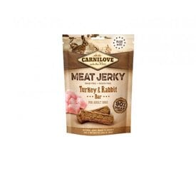 Carnilove Dog Jerky Rabbit & Turkey Bar лакомства для собак, 100 g x 4 цена и информация | Лакомства для собак | 220.lv