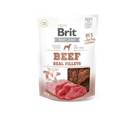 Brit Jerky Beef Real Fillets лакомства для собак, 80 g x 6 цена и информация | Лакомства для собак | 220.lv