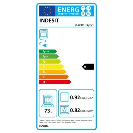 Indesit IS67G8CHX/E/1 cena un informācija | Gāzes plītis | 220.lv