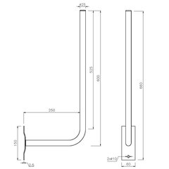 Tīkla antenas kronšteins, 60cm, Vayox цена и информация | Антенны и принадлежности | 220.lv