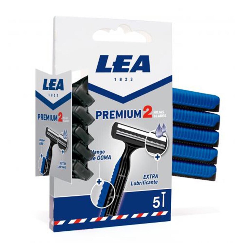 Vienreizējais skuveklis Lea Premium 2 Fixed Head Disposable Razor, 5 gab. цена и информация | Skūšanās piederumi, kosmētika | 220.lv